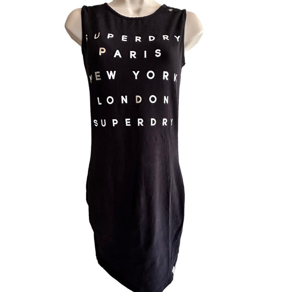 Superdry ~ Black Lace Trim Short Dress ~ size 6 (US) / S (UK)